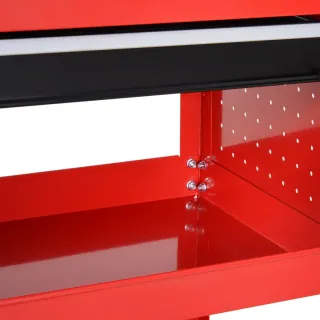 Carro Taller 3 Bandejas Rojo