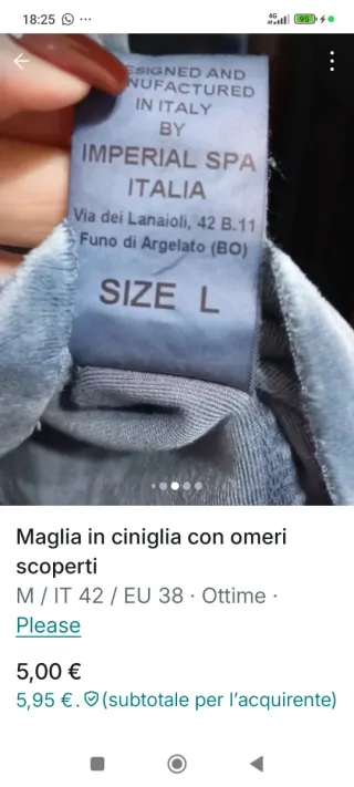 Maglia ciniglia con omeri scoperti