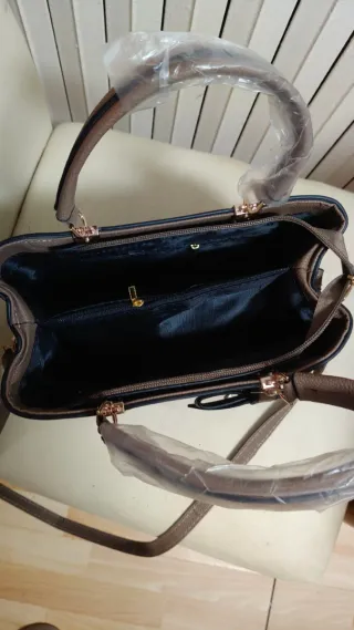 Bolso mujer marrón con monedero