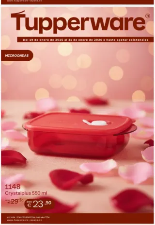 Tupperware Crystalplus 550 ml Rojo