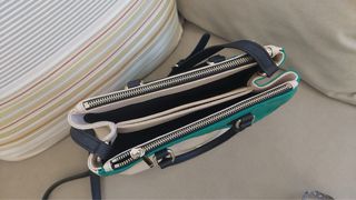 Bolso Purificación Garcia Beige y Verde Nuevo