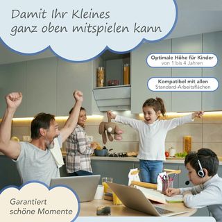 Torre didattica Montessori pieghevole in legno bianco