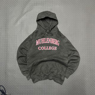 Hoodie Muhlenberg University M Retro Cinza Vintage
