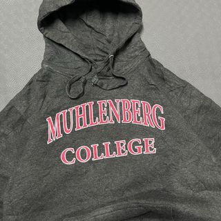 Hoodie Muhlenberg University M Retro Cinza Vintage