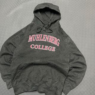 Hoodie Muhlenberg University M Retro Cinza Vintage