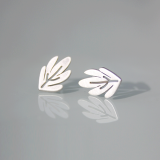 Pendientes Hoja Plata Ley Artesanales