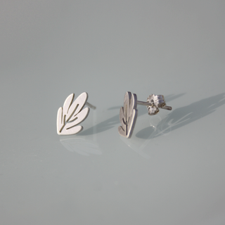 Pendientes Hoja Plata Ley Artesanales