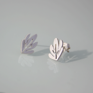 Pendientes Hoja Plata Ley Artesanales