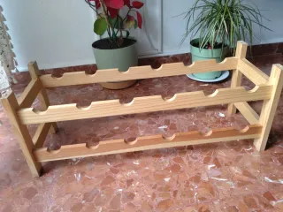 Botellero de madera para 12 botellas