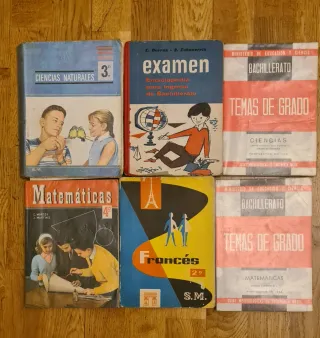 6 Libri di Testo Antichi Anni '60