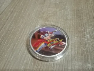 Moneda Plata Onza Vega Street Fighter II
