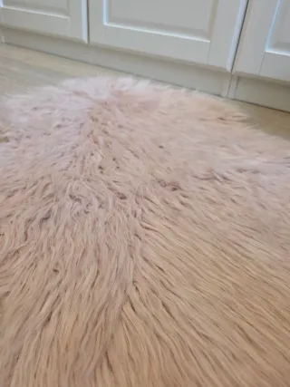 Tappeti scendiletto pelosi rosa (2 pezzi)