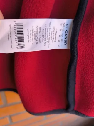 Chaqueta Polar El Ganso Talla M Gris/Roja