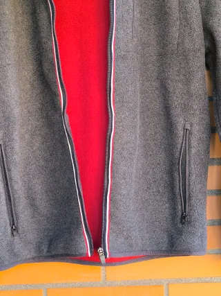 Chaqueta Polar El Ganso Talla M Gris/Roja