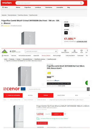 FRIGORIFICO BALAY CRISTAL BLANCO