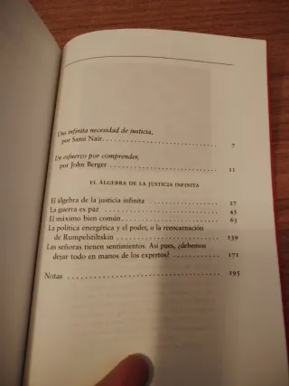 El álgebra de la justicia infinita