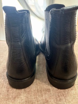 Botines de piel negros talla 40