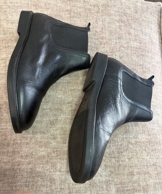 Botines de piel negros talla 40