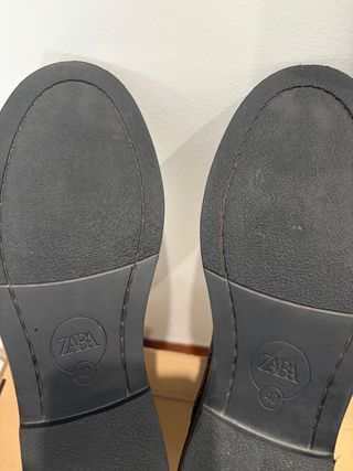 Botines de piel negros talla 40