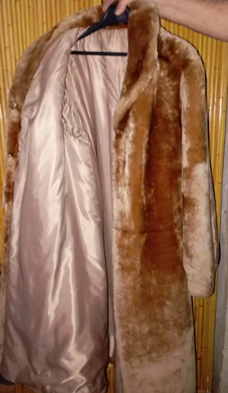 URGE Abrigo piel señora beige/marrón