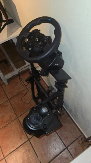 Volante Logitech G923 + palanca cambios + soporte