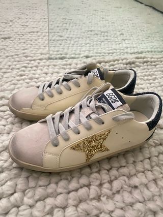 Zapatillas Golden Goose Super-Star Beige y Dorado