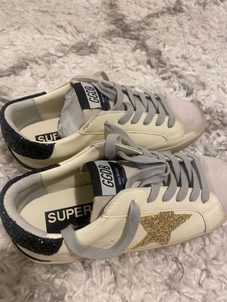 Zapatillas Golden Goose Super-Star Beige y Dorado