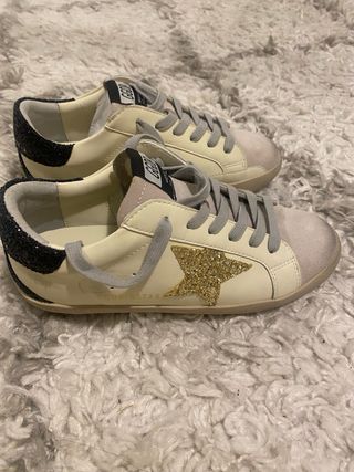 Zapatillas Golden Goose Super-Star Beige y Dorado