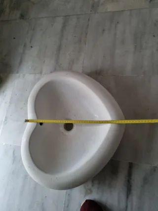 Lavabo Corazón Blanco Porcelana