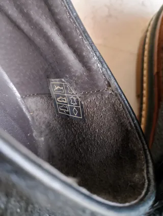 Mocasines piel pelo negro 40