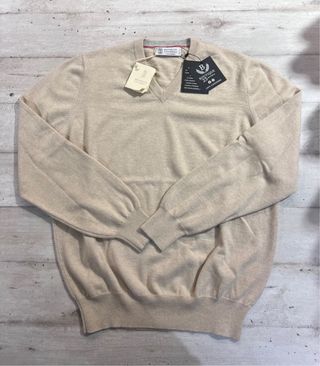 Maglione Brunello Cucinelli Cashmere Beige Uomo L