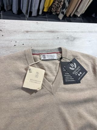Maglione Brunello Cucinelli Cashmere Beige Uomo L