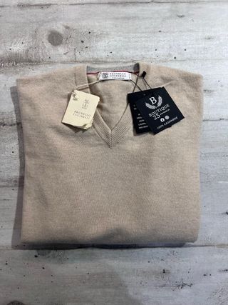 Maglione Brunello Cucinelli Cashmere Beige Uomo L
