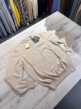Maglione Brunello Cucinelli Cashmere Beige Uomo L