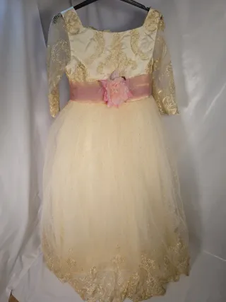 Vestido de fiesta Comunión Boda Oro Blanco