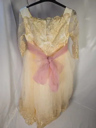 Vestido de fiesta Comunión Boda Oro Blanco