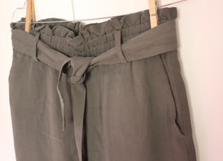 Pantalón Zara Viscosa Verde Oliva