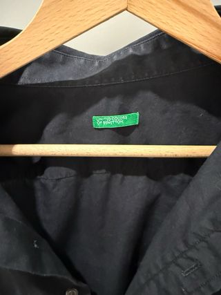 Camisa Benetton Negra Hombre