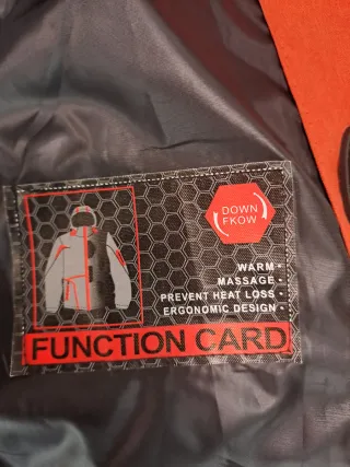 Parka Naranja con Plumón Talla M Unisex Nuevo