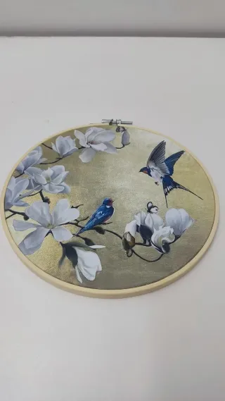 Cuadro Pájaros y Magnolias