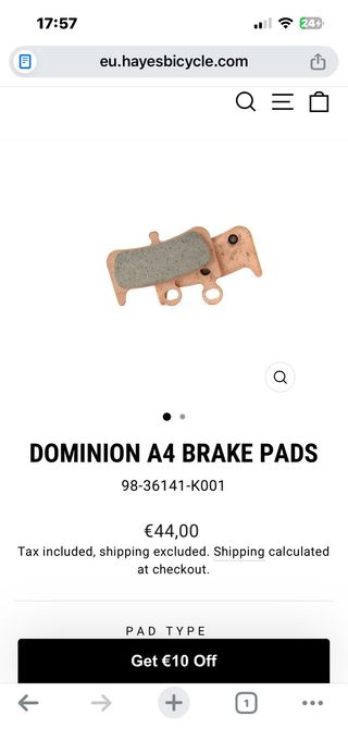 Pastillas Hayes Dominion a4 Originales Metálicas