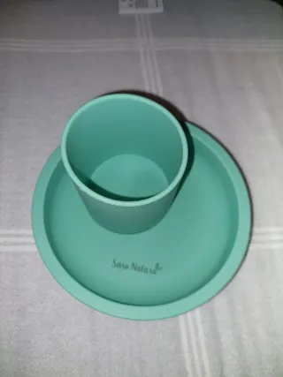 Set plato y vaso BLW Saro Nature + Babero regalo