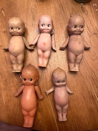 Lotto di 5 Vecchie Bambole Kewpie