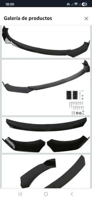 Alerón Delantero Coche 4 Piezas