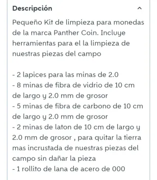 Kit Limpieza Monedas Panther Coin