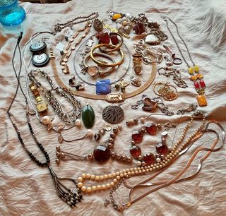 Lote Bisutería Vintage + plata