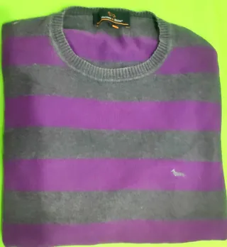 Jersey Harmont & Blaine Rayas Gris y Morado