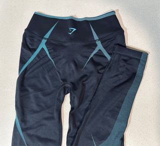 Leggings Gymshark Apex Lift Seamless S negro y azu