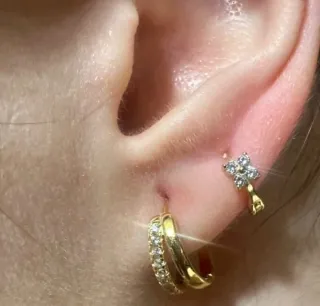 Orecchini  argento sterling 925 con placcatura oro