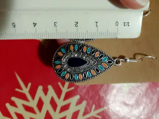 Orecchini pendenti boho goccia turchese